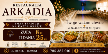Restauracja Arkadia w Rozogach – domowe obiady od 25 zł i sezonowe ryby, które warto spróbować
