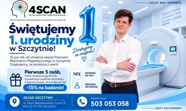 4SCAN w Szczytnie ma już rok. „Najważniejsze jest dla nas zaufanie pacjentów”