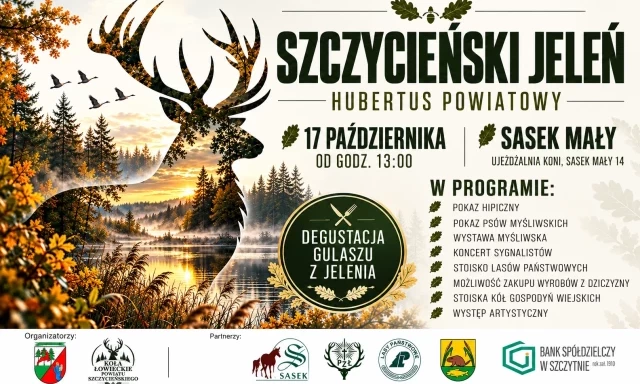Jeleń, sygnały i smak dziczyzny. Hubertus wraca do powiatu szczycieńskiego
