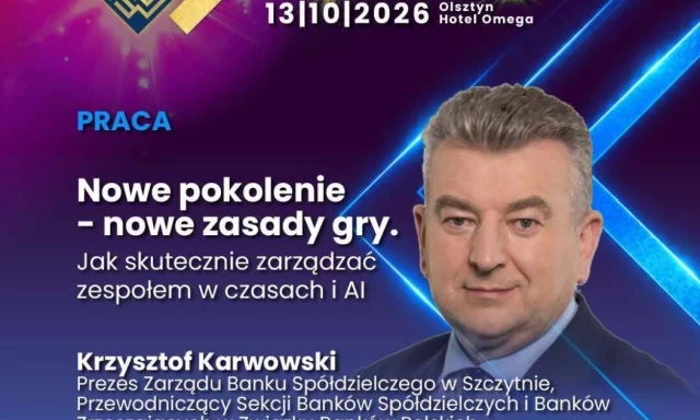 Prezes banku ze Szczytna na X Kongresie Przyszłości. Porozmawia o pracy, pokoleniach i AI