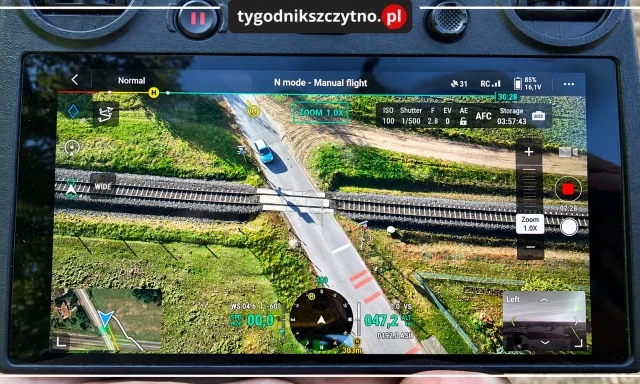 Dron nad przejazdami, 46 mandatów. Kierowcy wpadali na „STOP-ie”