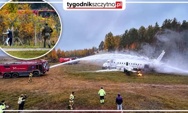Katastrofa samolotu, ogień przy zbiorniku paliwa i intruzi na lotnisku. Służby ćwiczyły w Szymanach