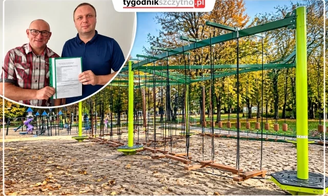 Park linowy przy Pasymskiej prawie gotowy. Zwycięski projekt z budżetu obywatelskiego wchodzi w finał