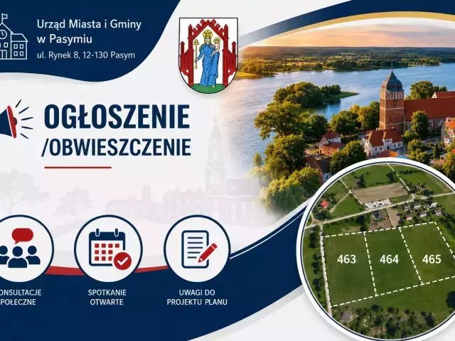 Ogłoszenie Burmistrza Miasta Pasym o konsultacjach społecznych