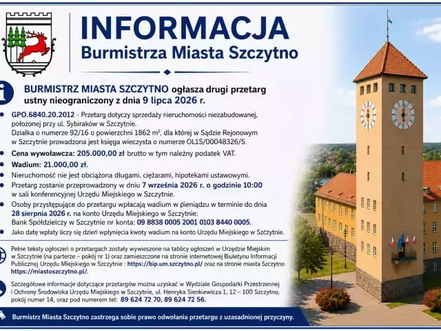 Informacja Burmistrza Miasta Szczytno