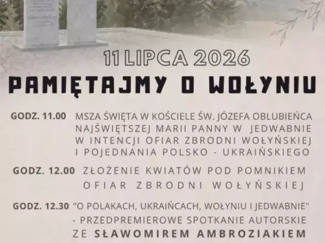 Jedwabno pamięta o Wołyniu. Modlitwa, hołd i spotkanie o trudnej historii
