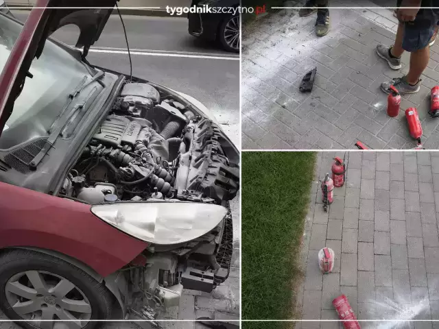 Nie przejechali obojętnie. Kilkanaście osób ratowało płonący samochód