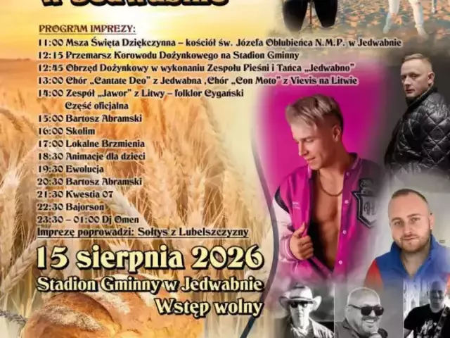 Skolim, Bajorson i koncerty do nocy. Jedwabno szykuje dożynki