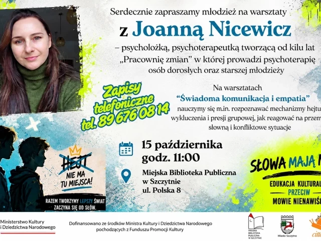 Hejt, presja grupy i przemoc słowna. Młodzież ze Szczytna może przećwiczyć, jak reagować
