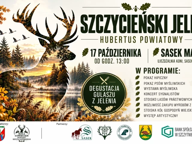 Jeleń, sygnały i smak dziczyzny. Hubertus wraca do powiatu szczycieńskiego