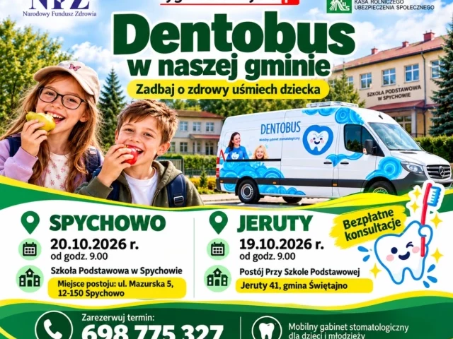 Gmina wciąż bez stomatologa, ale dzieci nie zostają bez opieki. Dentobus przyjedzie do Jerut i Spychowa