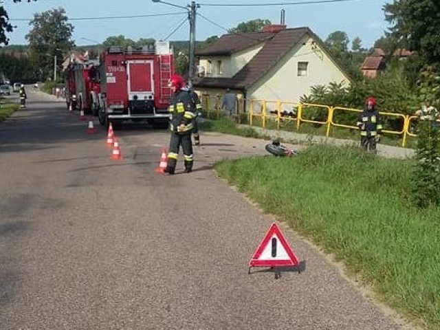 Motocyklista zderzył się z volkswagenem