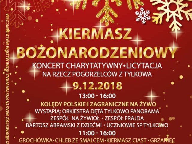 Niedziela, 9 grudnia - Charytatywny Kiermasz i Koncert w Pasymiu