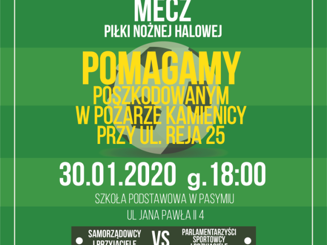 Charytatywny mecz w Pasymiu