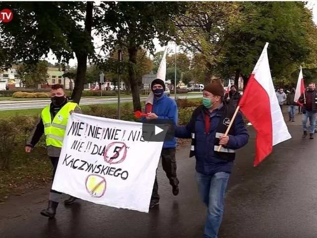 Rolnicy protestowali w Rozogach (wideo)