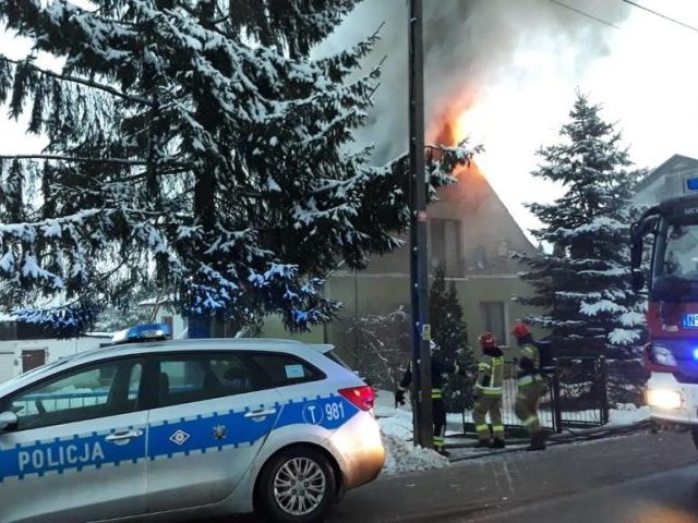 Pożar domu przy ulicy Olsztyńskiej w Pasymiu
