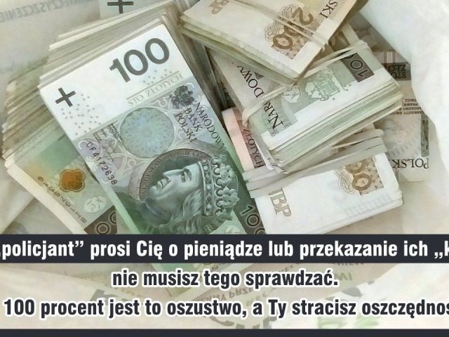 Seniorka oszukana metodą „na policjanta” straciła ponad 30 tysięcy