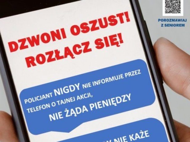 Dzwoni oszust! Rozłącz się!- kampania informacyjna na Warmii i Mazurach