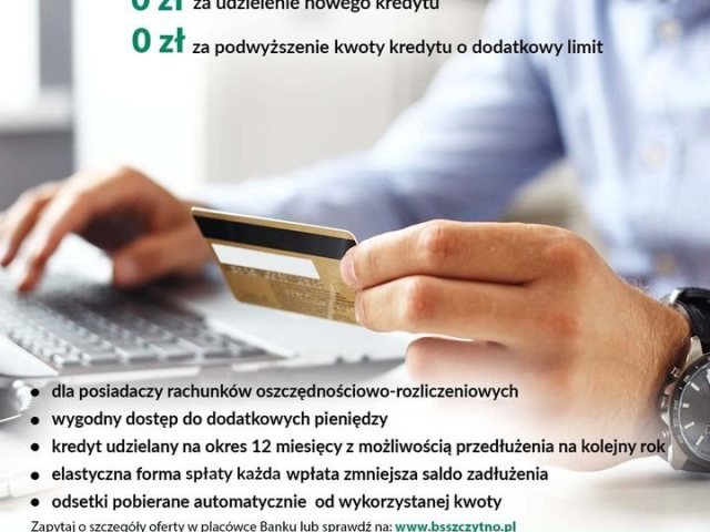 Spiętrzone wydatki na koniec roku? Bank Spółdzielczy w Szczytnie zawsze pod ręką
