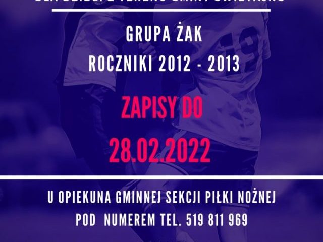 Ruszyły zapisy - szukają nowych Lewandowskich