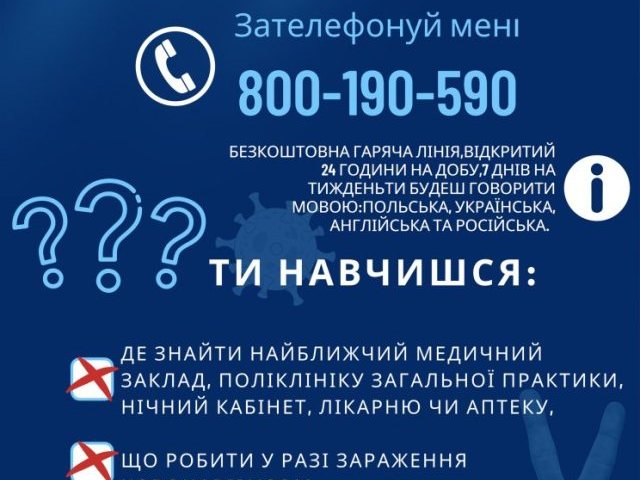 INFOLINIA DLA PACJENTÓW / ГАРЯЧА ЛІНІЯ ПАЦІЄНТІВ