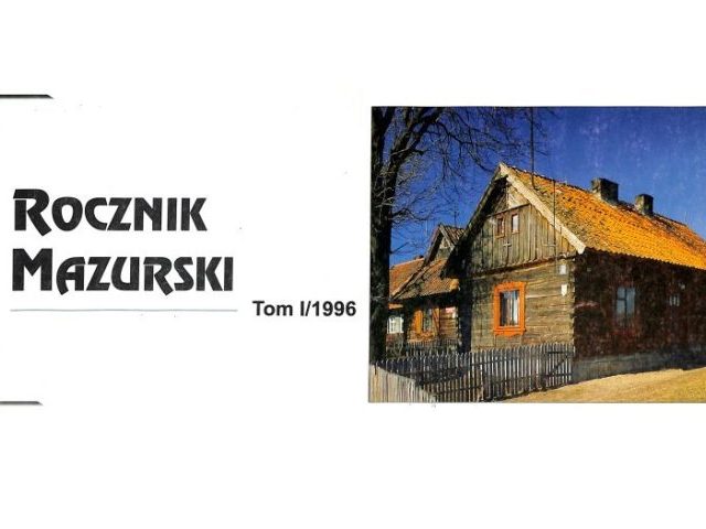 Rocznik Mazurski Tom I/1996 w cyfrowej wersji