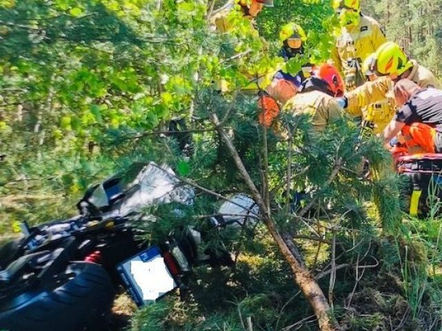 Motocykl okazał się zbyt szybki dla 55-latki