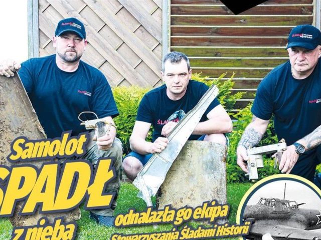 Samolot spadł pod Wielbarkiem, odnalazła go ekipa Stowarzyszania Śladami Historii (zdjęcia)