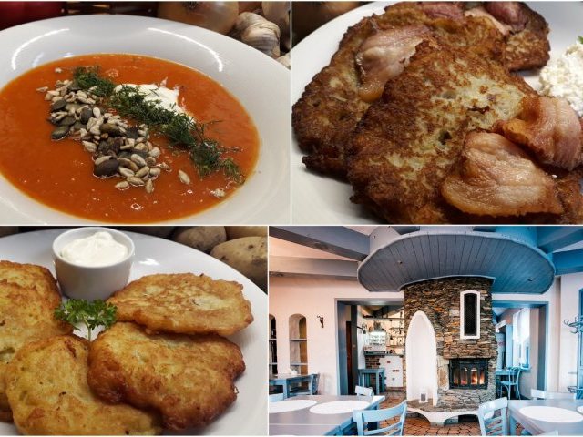 Placki ziemniaczane, plince, zupy... Niebieski Zaułek Restauracja Mazurska zaprasza