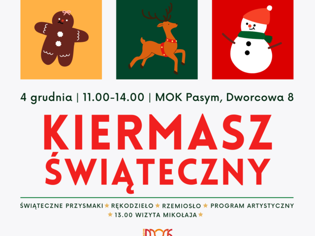 Ależ to będzie Kiermasz Świąteczny! Gorący Pasym zaprasza – niedziele, 4 grudnia (sprawdź szczegóły)