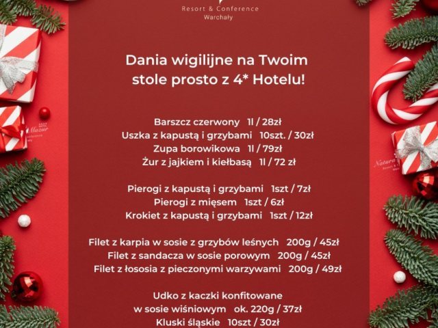 Dania wigilijne na Twoim stole prosto z 4* Hotelu! (zamów, sprawdź szczegóły)