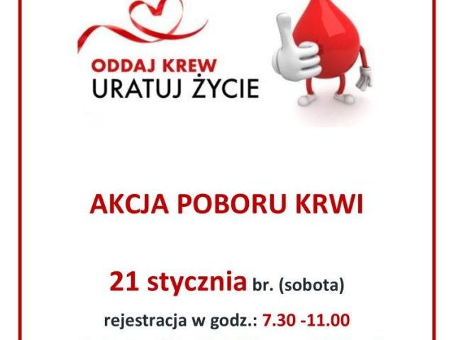 Akcja poboru krwi w Wielbarku - zapraszamy do udziału!