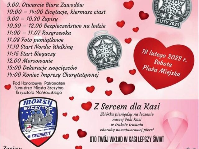 Morsy zapraszają na Charytatywny Bieg z Sercem dla Kasi - sobota, 18 lutego
