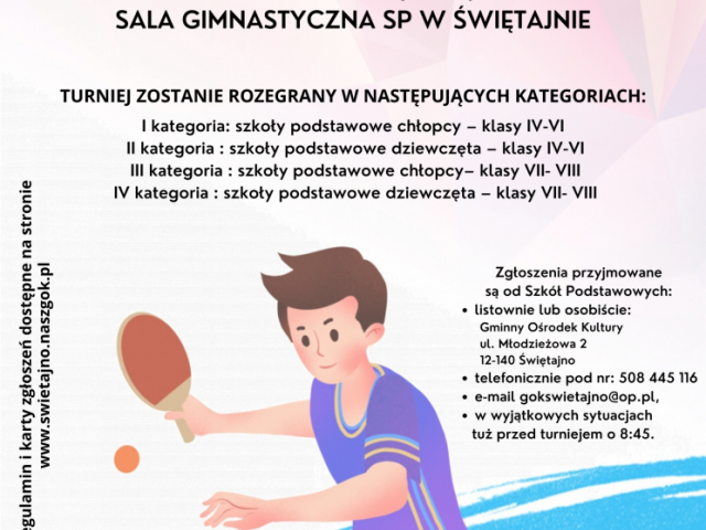 Młodzi zawodnicy będą rywalizować o Puchar Wójta Gminy Świętajno