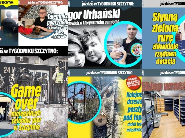 Przeczytasz w aktualnym, papierowym wydaniu „Tygodnika Szczytno” (zapraszamy do lektury)