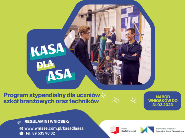 „Kasa dla Asa” – program stypendialny W-MSSE S.A. dla uczniów szkół branżowych i techników