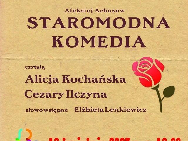 Staromodna komedia - powrót teatru przy stoliku do Miejskiej Biblioteki Publicznej w Pasymiu!
