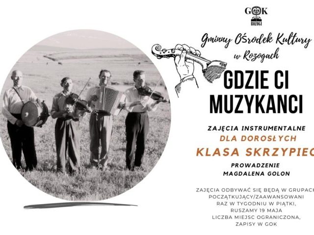 Zagraj jak mistrz - GOK w Rozogach zaprasza na kurs gry na skrzypcach z Magdaleną Golon