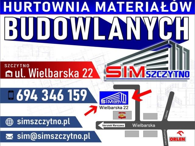 Hurtownia materiałów budowlanych Sim Szczytno zaprasza. Twoje najlepsze źródło budowlanej jakości i oszczędności