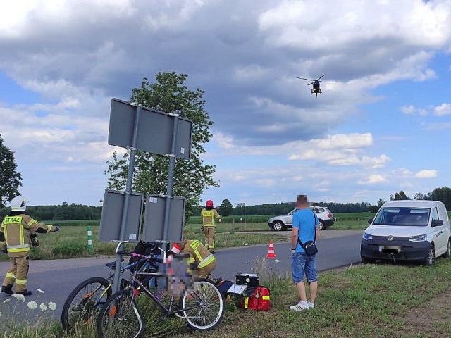 15-letni chłopak ranny po potrąceniu przez volkswagena. Interweniował helikopter LPR