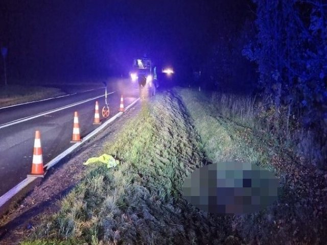 Tragiczny wypadek. Nieznany kierowca uciekł po śmiertelnym potrąceniu rowerzysty. Na razie nie wiadomo, kim jest ofiara