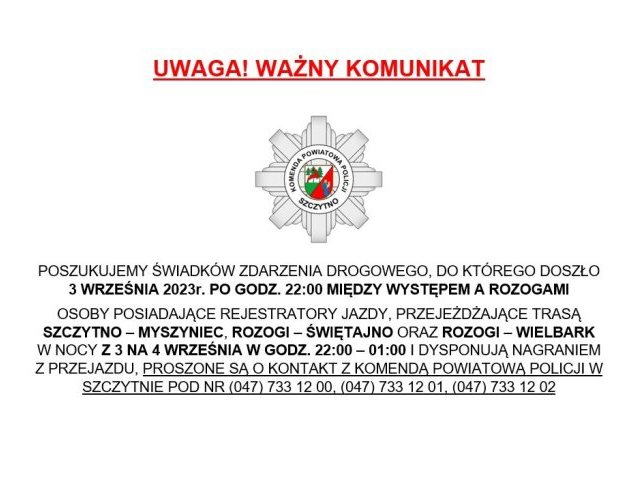 Policja poszukuje świadków tragicznego wypadku między Występem a Rozogami. Posiadasz nagranie z kamerki? Możesz pomóc 