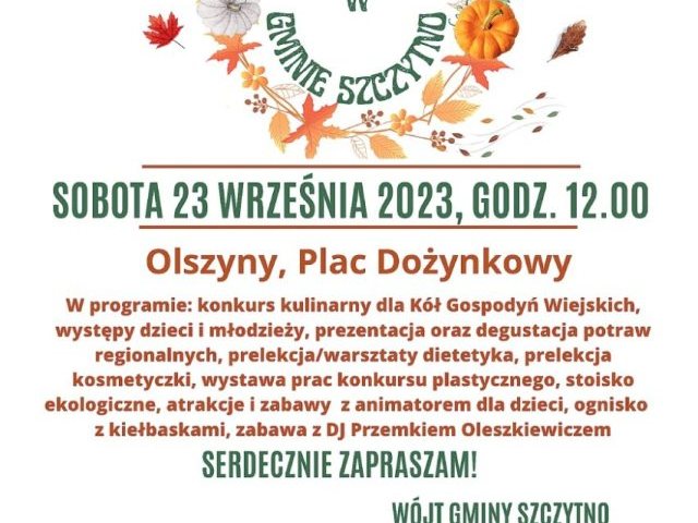 Festiwal Dyni w Olszynach. Smakuj jesień z Gminą Szczytno