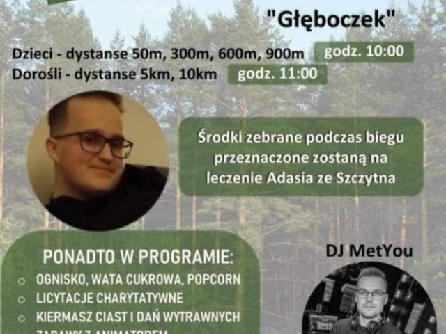 Bieg przez dobre serce. IV wielbarski Bieg Leśny na rzecz Adama