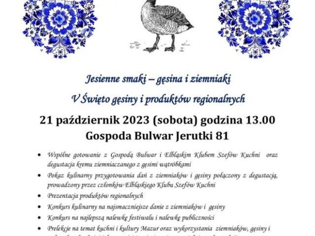V Święto Gęsiny i Produktów Regionalnych. Kulinarne Spotkanie w Gospodzie Bulwar