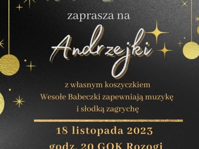 Andrzejki z Wesołymi Babeczkami - zaprasza Koło Gospodyń Wiejskich w Rozogach