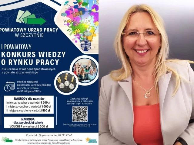 Konkurs Wiedzy o Rynku Pracy dla uczniów. 5 tysięcy złotych do wygrania! Zaprasza dyrektor Beata Januszczyk