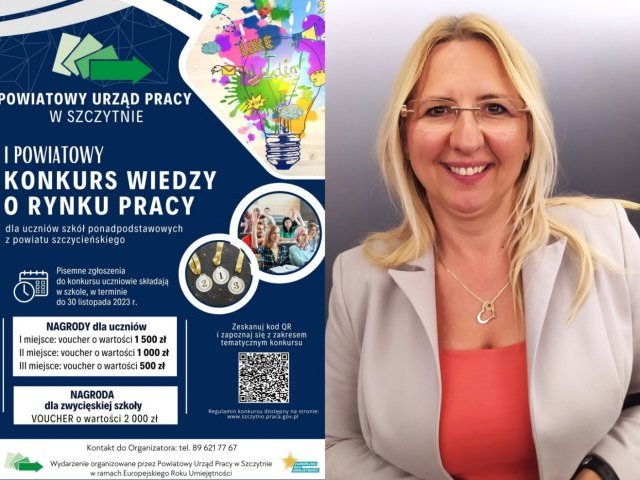 Konkurs Wiedzy o Rynku Pracy dla uczniów. 5 tysięcy złotych do wygrania! Zaprasza dyrektor Beata Januszczyk