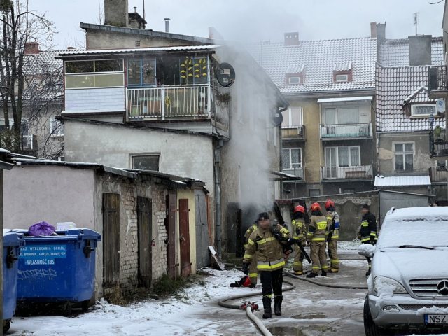 Ogień w piwnicy przy ulicy Ogrodowej