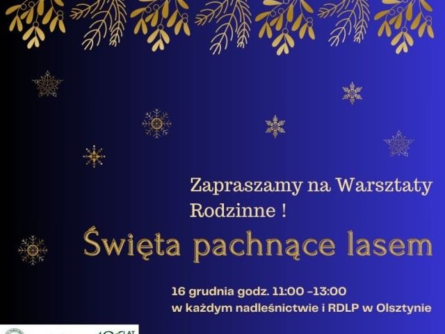 Zafunduj sobie święta pachnące lasem. Leśnicy zapraszają na świąteczne warsztaty